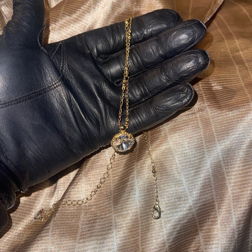 Sorelli Elegant Gold Necklace with Crystal Pendant